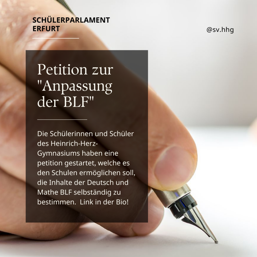 Petition „Anpassung des Prüfungsstoffes der BLF 2022“